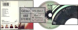 Seventeen seconds (issued 1987). Disc shows "Made in W. Germany by PolyGram". Silver disc. Silver inner ring states "Made in W. Germany by PDO". No "POL 900" square on backsleeve. - Thanks to rafacure.