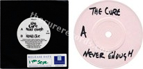 Never enough / Harold and Joe (issued 1990). Plain black sleeve with round title sticker and Ferret & Spanner sticker with release date "17th Sept.". Plain white-pink labels with handwritten titles. Some copies have clear labels and/or generic Ferret & Spanner square sticker. - Thanks to vandeebgroup.