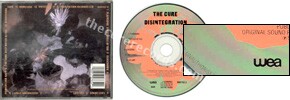 Disintegration (issued 1992). Second issue. Bar code. No D.A.T.A. logo on disc. WEA logo on the circle letters. - Thanks to rafacure.
