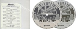 In Concert - Europe / The Cure (issued 1987). Plain white sleeve with cue-sheet. To be aired the week of September 7, 1987. Features 10 tracks by Europe and 8 tracks by The Cure. - Thanks to orbinski.