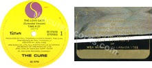 The lovecats (issued 1983). Yellow label. Promo gold stamped on back sleeve. - Thanks to jchristophem