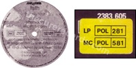 Faith (issued 1981). "POL 281" yellow sticker on back sleeve. - Thanks to paneuropean.