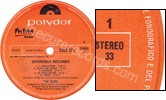 Seventeen seconds (issued 1980). "Made in Italy" and "Stereo 33" is in black letters. Italian "U" shaped copyright statement. - Thanks to yugung.