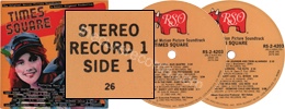 V.A. - Times Square (issued 1980). Compton pressing. "26" on labels denotes a PRC Recording Company, Compton, CA pressing. The label layout differs as follows: (stereo, record 1, side 1 on the left side; cat # on the right). Motion picture soundtrack with "Grinding halt". - Thanks to zakiaaa.