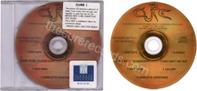 Cure 1 (issued 1992). 7 tracks. Bronze disc. Slimcase with promo front white titled sticker plus a Ferret Spanner sticker.